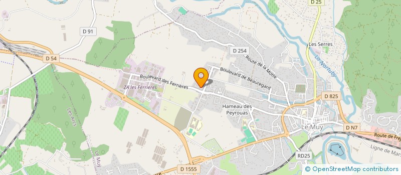 localisation de l'entreprise BATI MAX à LE MUY