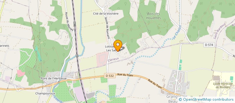 localisation de l'entreprise BATI'METAL  CLERIEUX