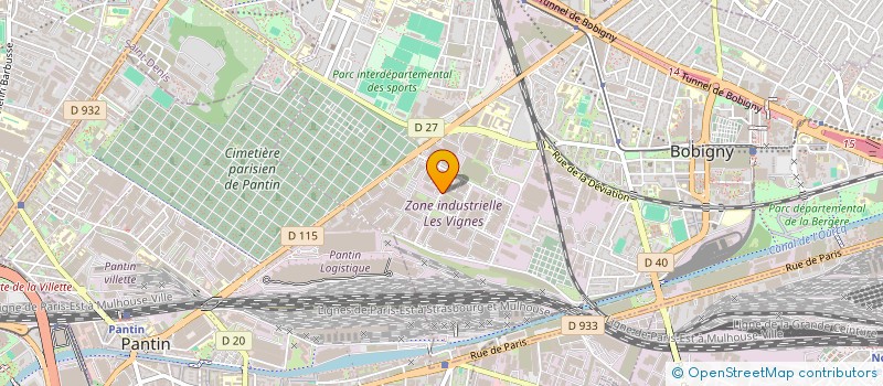 localisation de l'entreprise BATI MODERNE  BOBIGNY