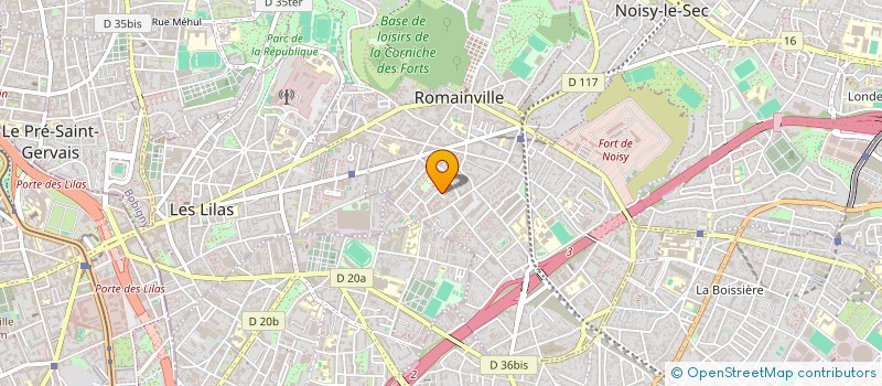 localisation de l'entreprise BATI NETWORK à ROMAINVILLE