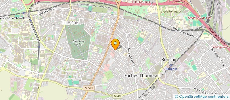 localisation de l'entreprise BATI NORD  FACHES-THUMESNIL