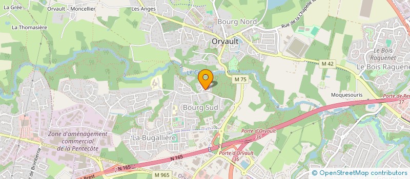 localisation de l'entreprise BATI OCEAN à ORVAULT