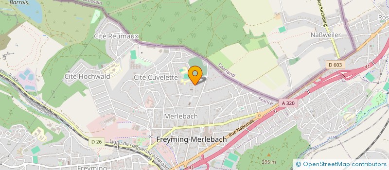 localisation de l'entreprise BATI OS  FREYMING-MERLEBACH