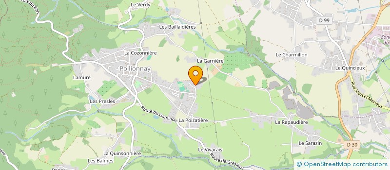 localisation de l'entreprise BATI OUEST  POLLIONNAY