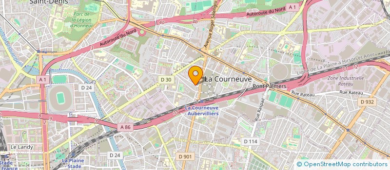 localisation de l'entreprise BATI PEINT à LA COURNEUVE