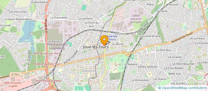 localisation de l'entreprise BATI PEREIRA L.A.  JOUE-LES-TOURS