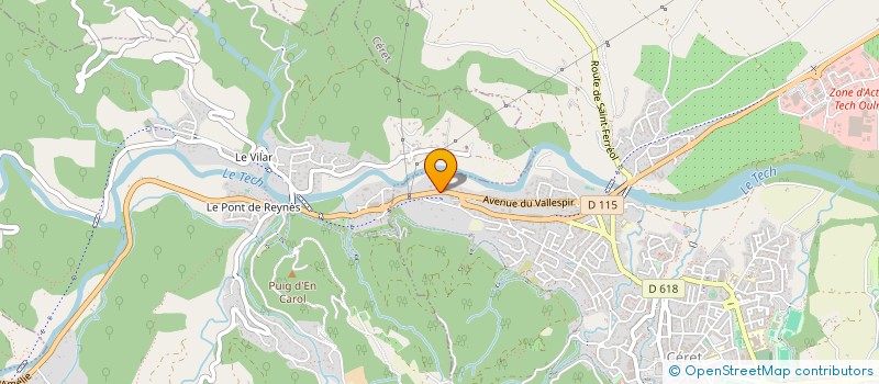 localisation de l'entreprise BATI-PLAC à CERET