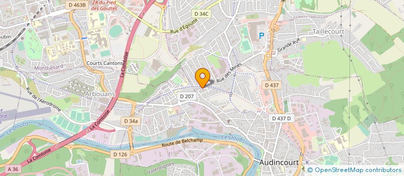 localisation de l'entreprise BATI PLATRE 25 à EXINCOURT