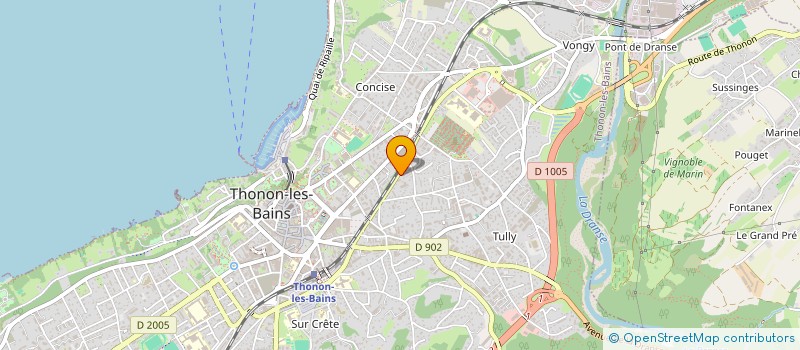 localisation de l'entreprise BATI PLATRE 74 à THONON-LES-BAINS