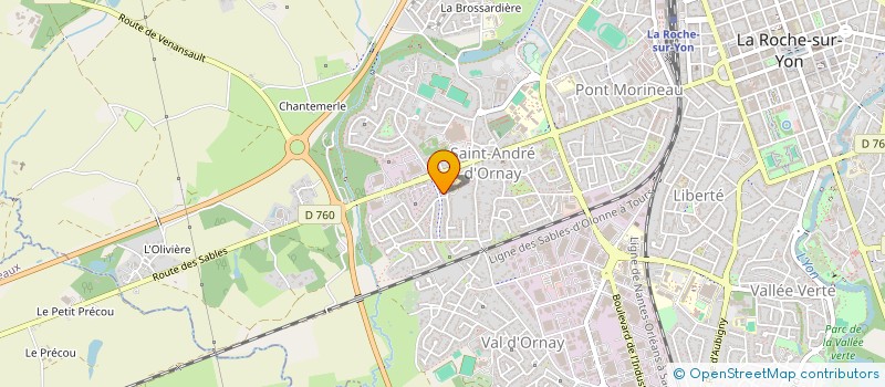 localisation de l'entreprise BATI-PLATRE MARIONNEAU  ROCHE SUR YON (LA)