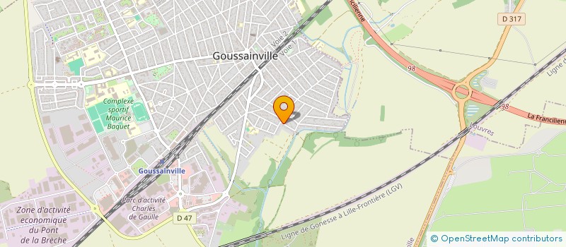 localisation de l'entreprise BATI PLUS à GOUSSAINVILLE