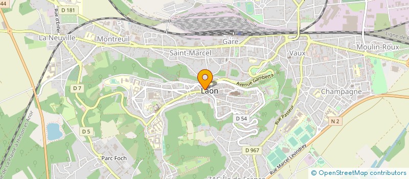 localisation de l'entreprise BATI-PLUS à LAON