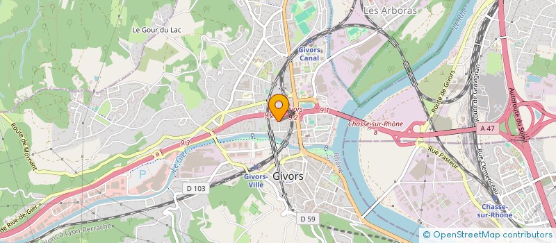 localisation de l'entreprise BATI PLUS à GIVORS