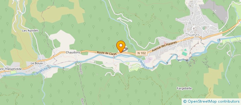 localisation de l'entreprise BATI ' PRO 07  THUEYTS