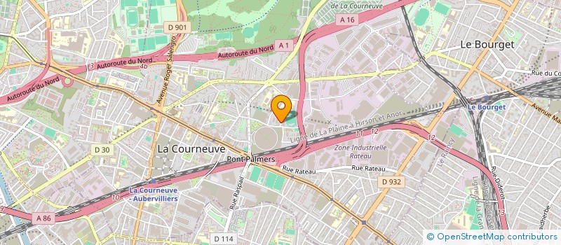 localisation de l'entreprise BATI PRO à LA COURNEUVE