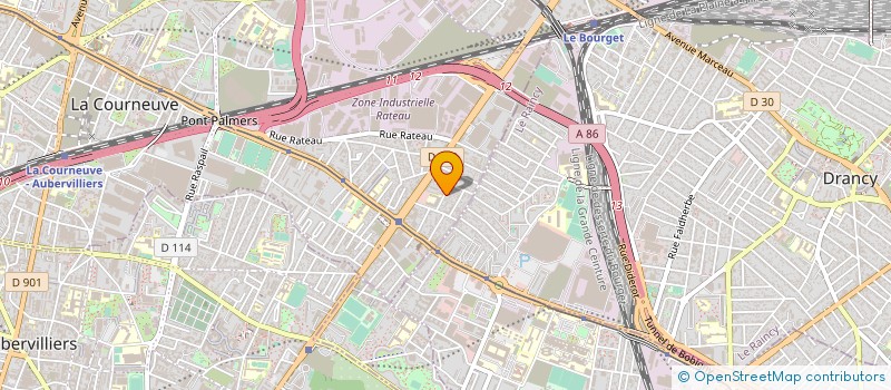 localisation de l'entreprise BATI PRO à LA COURNEUVE