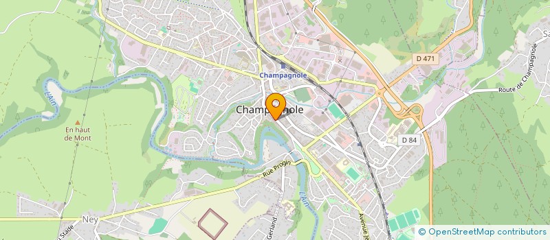 localisation de l'entreprise BATI-PRO à CHAMPAGNOLE
