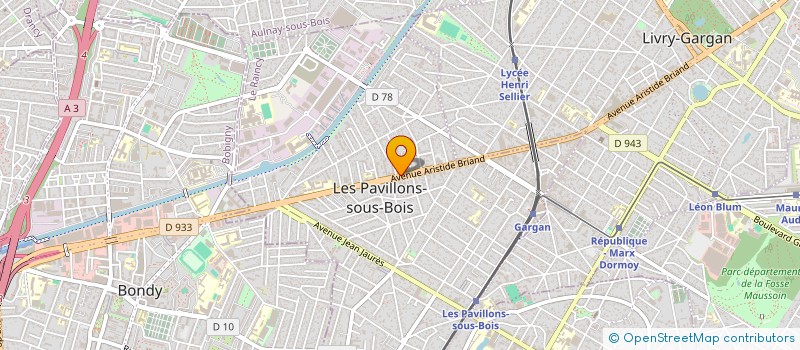 localisation de l'entreprise BATI PRO à LES PAVILLONS-SOUS-BOIS