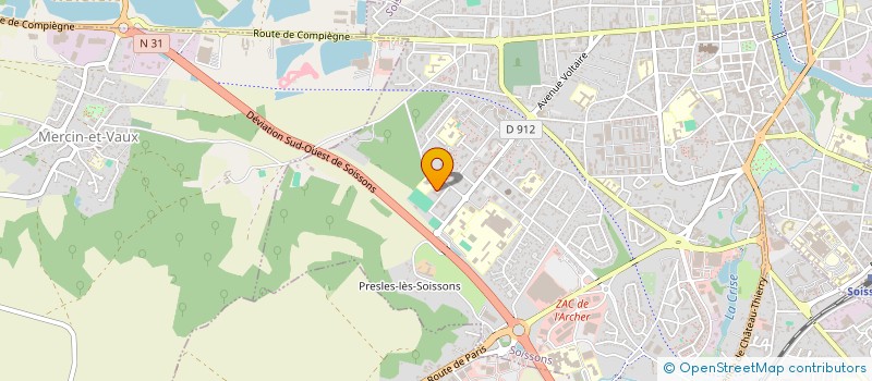 localisation de l'entreprise BATI-PRO à SOISSONS