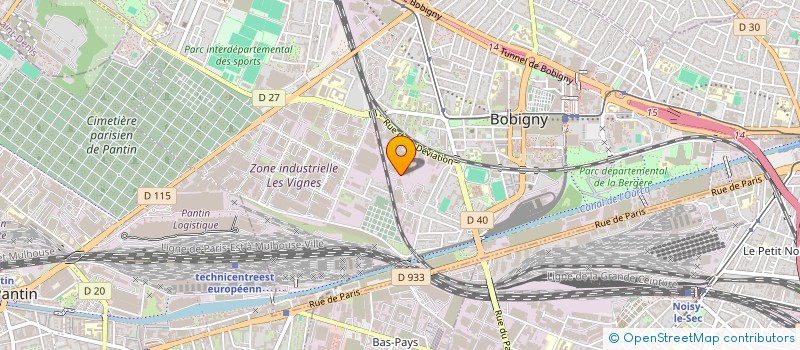 localisation de l'entreprise BATI PRO  BOBIGNY