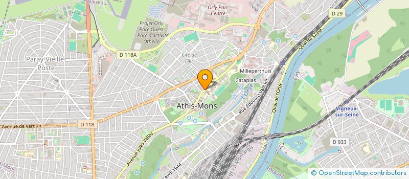 localisation de l'entreprise BATI PRO à ATHIS-MONS