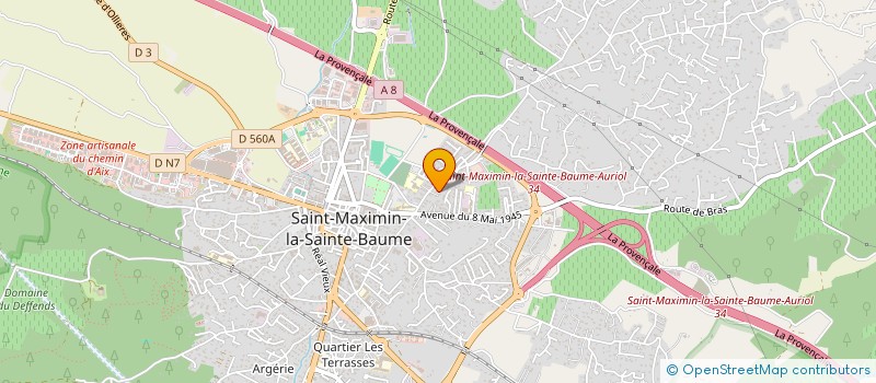 localisation de l'entreprise BATI PRO GEST à SAINT-MAXIMIN-LA-SAINTE-BAUME
