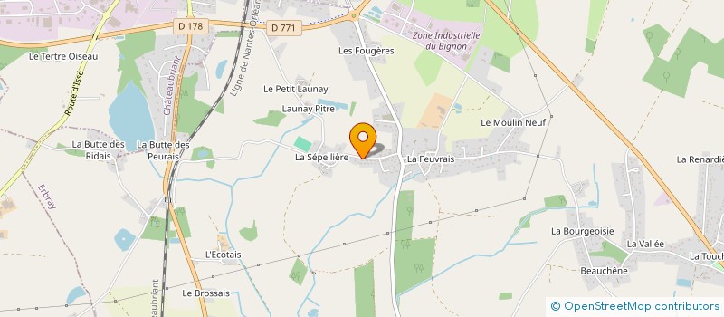 localisation de l'entreprise BATI PRO TOITURE  ERBRAY