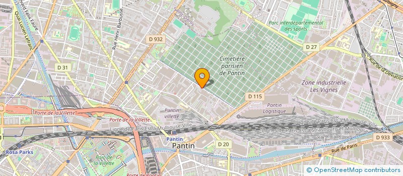 localisation de l'entreprise BATI-RAMA  PANTIN