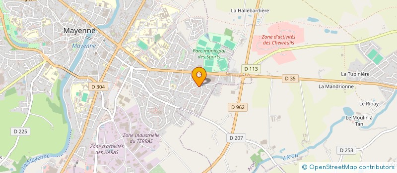 localisation de l'entreprise BATI'RENOV  MAYENNE