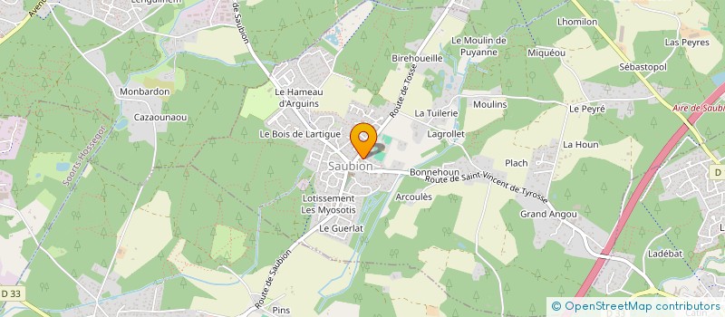 localisation de l'entreprise BATI RENOV à SAUBION