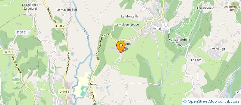 localisation de l'entreprise BATI RENOV' EURL  VOUTEZAC