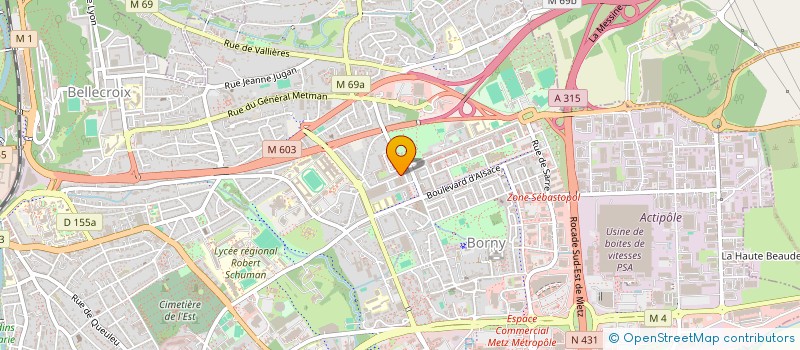 localisation de l'entreprise BATI RENOV SARL à METZ