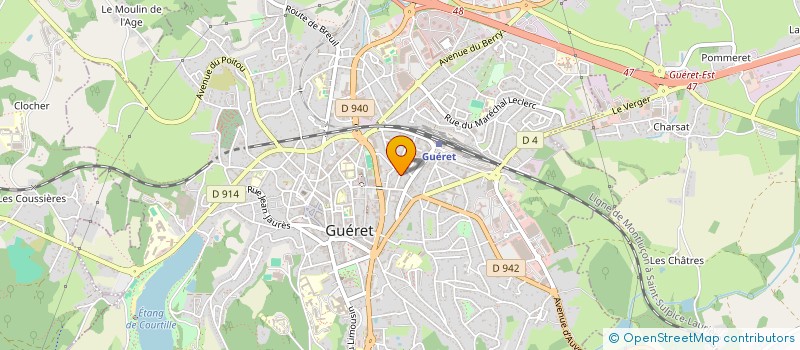 localisation de l'entreprise BATI RENOVATION à GUERET