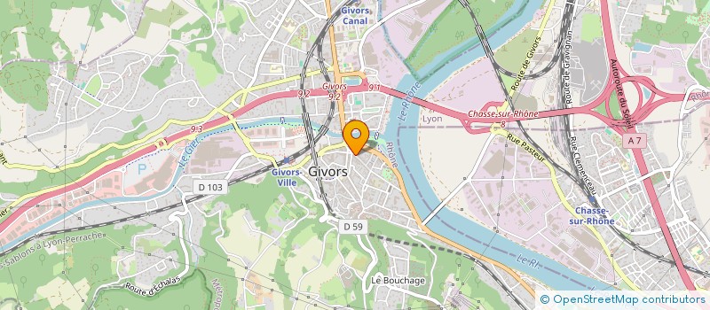 localisation de l'entreprise BATI-RENOVATION  GIVORS