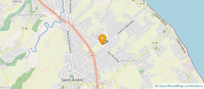 localisation de l'entreprise BATI REUNION SERVICES à SAINT-ANDRE