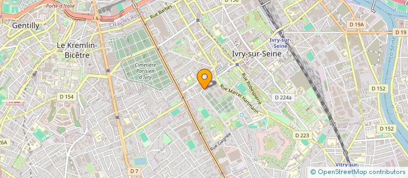 localisation de l'entreprise BATI-RG à IVRY-SUR-SEINE