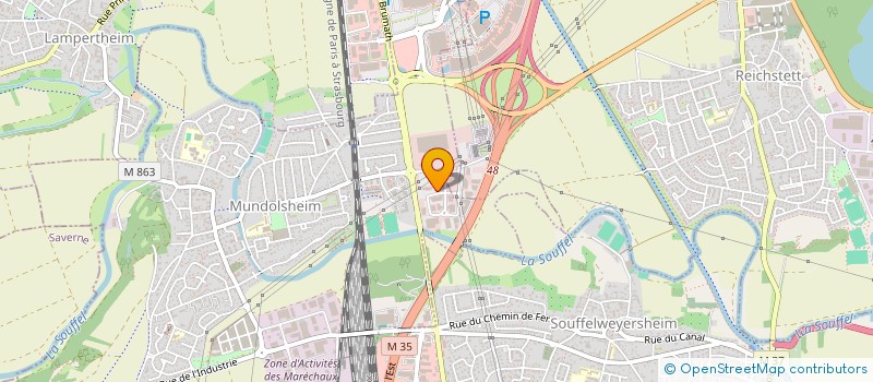 localisation de l'entreprise BATI RITTER  MUNDOLSHEIM