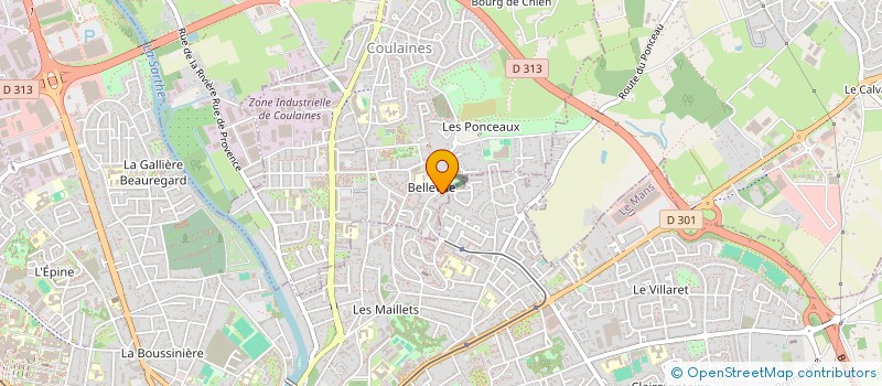 localisation de l'entreprise BATI SARTHE 2000  COULAINES