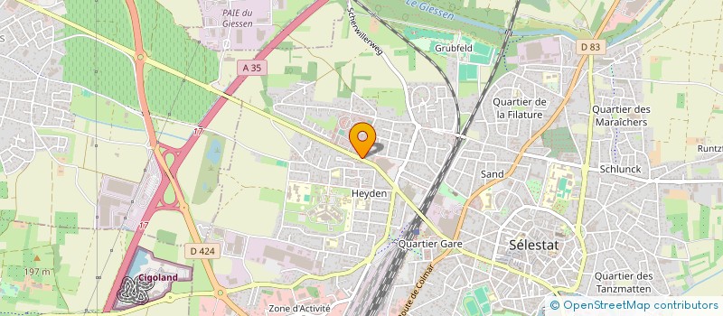 localisation de l'entreprise BATI SELESTAT à SELESTAT