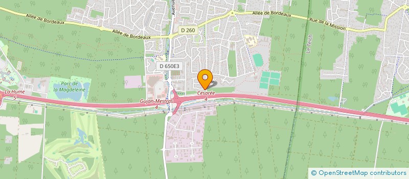 localisation de l'entreprise BATI-SERVICE 33 à GUJAN-MESTRAS