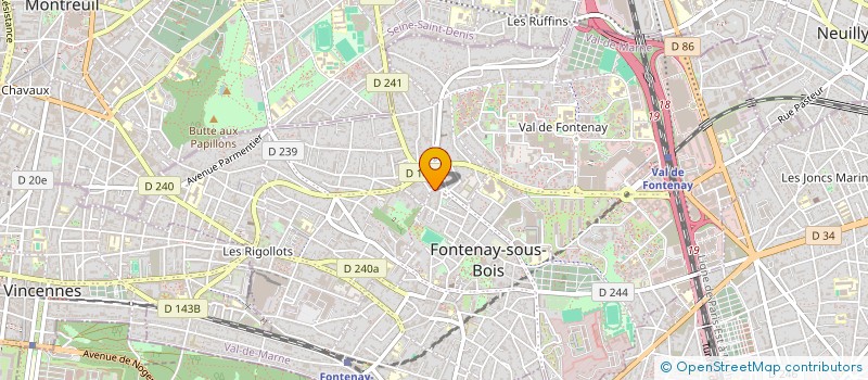 localisation de l'entreprise BATI STAR LEGNO à FONTENAY-SOUS-BOIS