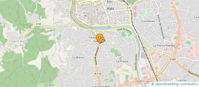 localisation de l'entreprise BATI SUD 30 à ALES