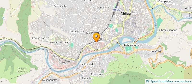 localisation de l'entreprise BATI SUD à MILLAU