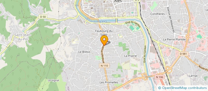 localisation de l'entreprise BATI SUD GARD  ALES