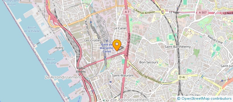 localisation de l'entreprise BATI-SUD PEINTURE à MARSEILLE