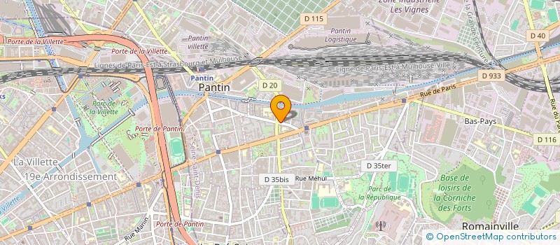 localisation de l'entreprise BATI-SYSTEMES  PANTIN