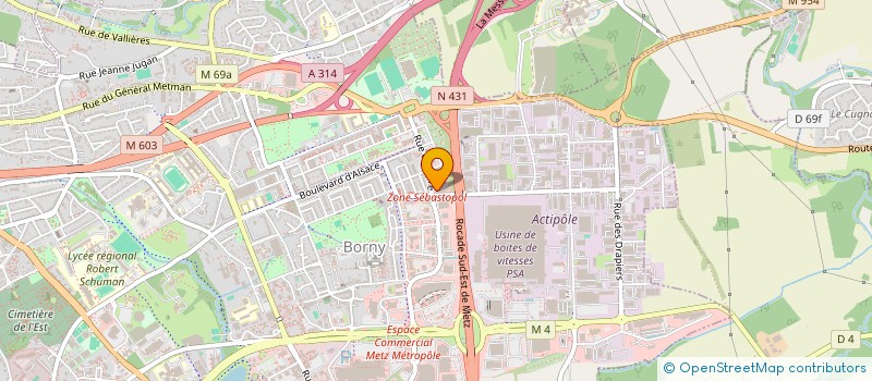 localisation de l'entreprise BATI TAS 57 à METZ