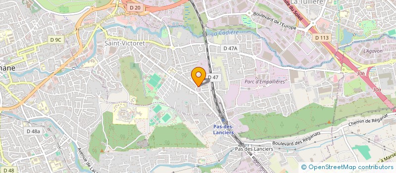 localisation de l'entreprise BATI-TECH à SAINT-VICTORET