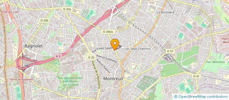 localisation de l'entreprise BATI TECH  MONTREUIL