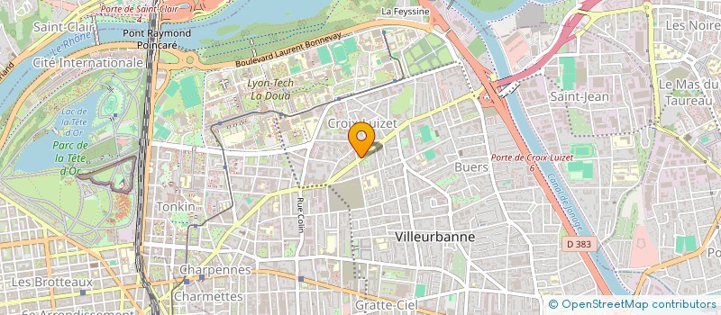 localisation de l'entreprise BATI-TRADITION à VILLEURBANNE